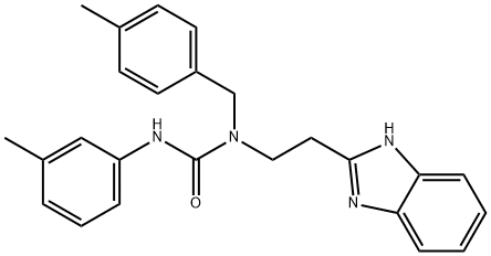 Urea, N-[2-(1H-benzimidazol-2-yl)ethyl]-N-(3-methylphenyl)-N-[(4-methylphenyl)methyl]- (9CI) Structure
