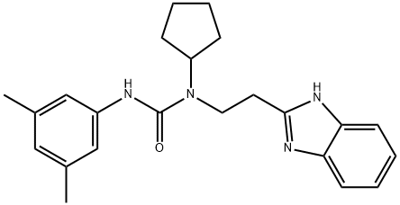 Urea, N-[2-(1H-benzimidazol-2-yl)ethyl]-N-cyclopentyl-N-(3,5-dimethylphenyl)- (9CI) Structure