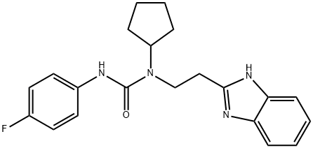 Urea, N-[2-(1H-benzimidazol-2-yl)ethyl]-N-cyclopentyl-N-(4-fluorophenyl)- (9CI) Structure