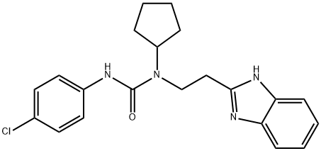 Urea, N-[2-(1H-benzimidazol-2-yl)ethyl]-N-(4-chlorophenyl)-N-cyclopentyl- (9CI) Struktur