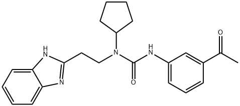 Urea, N-(3-acetylphenyl)-N-[2-(1H-benzimidazol-2-yl)ethyl]-N-cyclopentyl- (9CI) Structure