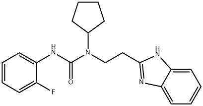 Urea, N-[2-(1H-benzimidazol-2-yl)ethyl]-N-cyclopentyl-N-(2-fluorophenyl)- (9CI) Structure