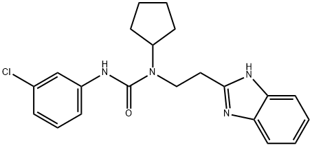 Urea, N-[2-(1H-benzimidazol-2-yl)ethyl]-N-(3-chlorophenyl)-N-cyclopentyl- (9CI) Struktur