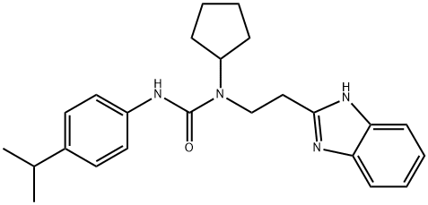 Urea, N-[2-(1H-benzimidazol-2-yl)ethyl]-N-cyclopentyl-N-[4-(1-methylethyl)phenyl]- (9CI) Struktur