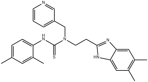 Thiourea, N-[2-(5,6-dimethyl-1H-benzimidazol-2-yl)ethyl]-N-(2,4-dimethylphenyl)-N-(3-pyridinylmethyl)- (9CI) Struktur