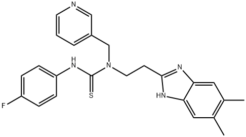 Thiourea, N-[2-(5,6-dimethyl-1H-benzimidazol-2-yl)ethyl]-N-(4-fluorophenyl)-N-(3-pyridinylmethyl)- (9CI)|