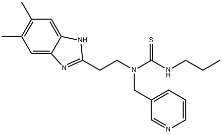 Thiourea, N-[2-(5,6-dimethyl-1H-benzimidazol-2-yl)ethyl]-N-propyl-N-(3-pyridinylmethyl)- (9CI)|