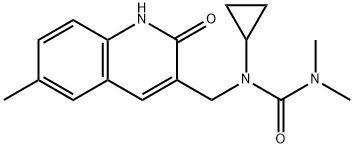 Urea, N-cyclopropyl-N-[(1,2-dihydro-6-methyl-2-oxo-3-quinolinyl)methyl]-N,N-dimethyl- (9CI) Struktur