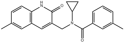 Benzamide, N-cyclopropyl-N-[(1,2-dihydro-6-methyl-2-oxo-3-quinolinyl)methyl]-3-methyl- (9CI) Structure