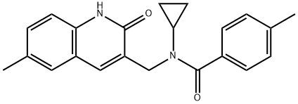 Benzamide, N-cyclopropyl-N-[(1,2-dihydro-6-methyl-2-oxo-3-quinolinyl)methyl]-4-methyl- (9CI) Structure