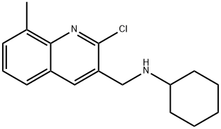 3-Quinolinemethanamine,2-chloro-N-cyclohexyl-8-methyl-(9CI)