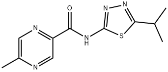 Pyrazinecarboxamide, 5-methyl-N-[5-(1-methylethyl)-1,3,4-thiadiazol-2-yl]- (9CI) Structure