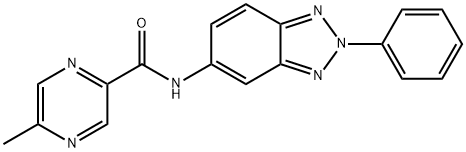 Pyrazinecarboxamide, 5-methyl-N-(2-phenyl-2H-benzotriazol-5-yl)- (9CI) Structure