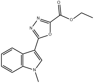 1,3,4-Oxadiazole-2-carboxylicacid,5-(1-methyl-1H-indol-3-yl)-,ethylester(9CI) Structure