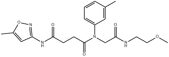 Butanediamide, N-[2-[(2-methoxyethyl)amino]-2-oxoethyl]-N-(5-methyl-3-isoxazolyl)-N-(3-methylphenyl)- (9CI) Structure