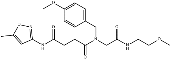 Butanediamide, N-[2-[(2-methoxyethyl)amino]-2-oxoethyl]-N-[(4-methoxyphenyl)methyl]-N-(5-methyl-3-isoxazolyl)- (9CI) Structure