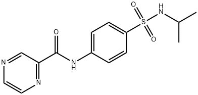 Pyrazinecarboxamide, N-[4-[[(1-methylethyl)amino]sulfonyl]phenyl]- (9CI) Structure