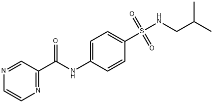 Pyrazinecarboxamide, N-[4-[[(2-methylpropyl)amino]sulfonyl]phenyl]- (9CI) Structure