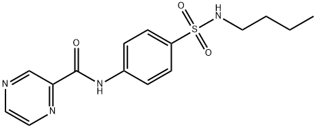Pyrazinecarboxamide, N-[4-[(butylamino)sulfonyl]phenyl]- (9CI) Structure