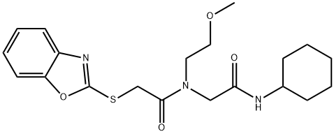 Acetamide, 2-(2-benzoxazolylthio)-N-[2-(cyclohexylamino)-2-oxoethyl]-N-(2-methoxyethyl)- (9CI)|