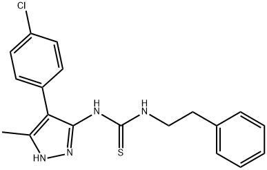 Thiourea, N-[4-(4-chlorophenyl)-5-methyl-1H-pyrazol-3-yl]-N-(2-phenylethyl)- (9CI) Structure