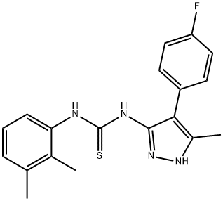 Thiourea, N-(2,3-dimethylphenyl)-N-[4-(4-fluorophenyl)-5-methyl-1H-pyrazol-3-yl]- (9CI) 化学構造式