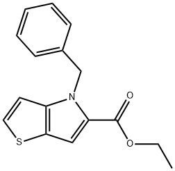 4H-Thieno[3,2-b]pyrrole-5-carboxylicacid,4-(phenylmethyl)-,ethylester(9CI) Structure