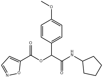 5-Isoxazolecarboxylicacid,2-(cyclopentylamino)-1-(4-methoxyphenyl)-2-oxoethylester(9CI) Structure