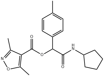 4-Isoxazolecarboxylicacid,3,5-dimethyl-,2-(cyclopentylamino)-1-(4-methylphenyl)-2-oxoethylester(9CI)|