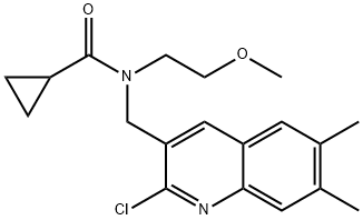 Cyclopropanecarboxamide, N-[(2-chloro-6,7-dimethyl-3-quinolinyl)methyl]-N-(2-methoxyethyl)- (9CI)|