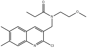 Propanamide, N-[(2-chloro-6,7-dimethyl-3-quinolinyl)methyl]-N-(2-methoxyethyl)- (9CI)|