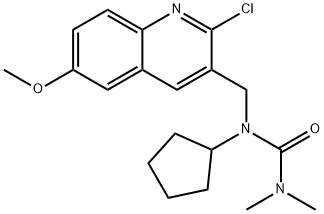 Urea, N-[(2-chloro-6-methoxy-3-quinolinyl)methyl]-N-cyclopentyl-N,N-dimethyl- (9CI)|