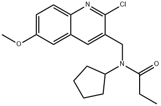 Propanamide, N-[(2-chloro-6-methoxy-3-quinolinyl)methyl]-N-cyclopentyl- (9CI) Structure