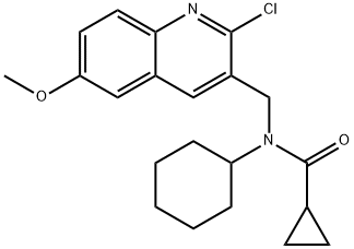 Cyclopropanecarboxamide, N-[(2-chloro-6-methoxy-3-quinolinyl)methyl]-N-cyclohexyl- (9CI)|