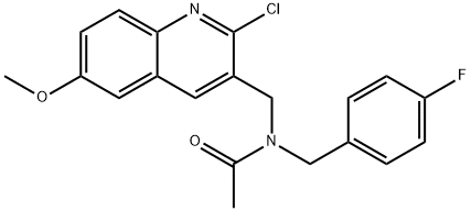 606102-77-6 Acetamide, N-[(2-chloro-6-methoxy-3-quinolinyl)methyl]-N-[(4-fluorophenyl)methyl]- (9CI)