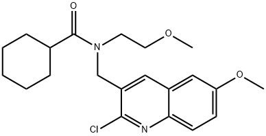 Cyclohexanecarboxamide, N-[(2-chloro-6-methoxy-3-quinolinyl)methyl]-N-(2-methoxyethyl)- (9CI)|