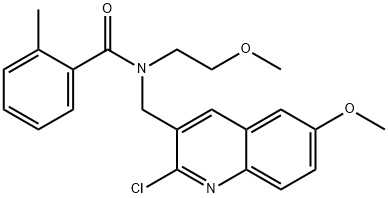 Benzamide, N-[(2-chloro-6-methoxy-3-quinolinyl)methyl]-N-(2-methoxyethyl)-2-methyl- (9CI)|
