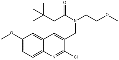 Butanamide, N-[(2-chloro-6-methoxy-3-quinolinyl)methyl]-N-(2-methoxyethyl)-3,3-dimethyl- (9CI)|