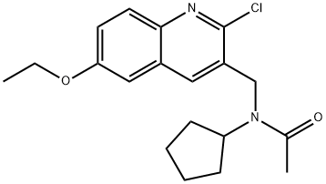 Acetamide, N-[(2-chloro-6-ethoxy-3-quinolinyl)methyl]-N-cyclopentyl- (9CI) Structure