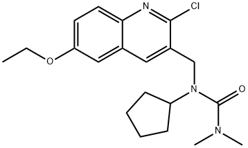 Urea, N-[(2-chloro-6-ethoxy-3-quinolinyl)methyl]-N-cyclopentyl-N,N-dimethyl- (9CI) Structure