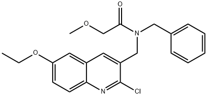 Acetamide, N-[(2-chloro-6-ethoxy-3-quinolinyl)methyl]-2-methoxy-N-(phenylmethyl)- (9CI) Structure