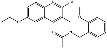 Acetamide, N-[(2-chloro-6-ethoxy-3-quinolinyl)methyl]-N-[(2-methoxyphenyl)methyl]- (9CI) 结构式
