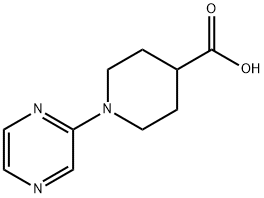1-(2-吡嗪基)-4-哌啶甲酸, 606104-21-6, 结构式