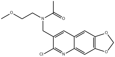 Acetamide, N-[(6-chloro-1,3-dioxolo[4,5-g]quinolin-7-yl)methyl]-N-(2-methoxyethyl)- (9CI) Struktur