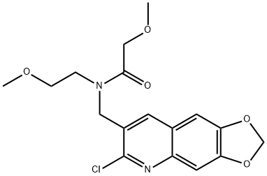 Acetamide, N-[(6-chloro-1,3-dioxolo[4,5-g]quinolin-7-yl)methyl]-2-methoxy-N-(2-methoxyethyl)- (9CI) Struktur