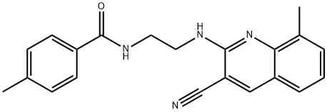 Benzamide, N-[2-[(3-cyano-8-methyl-2-quinolinyl)amino]ethyl]-4-methyl- (9CI) Structure
