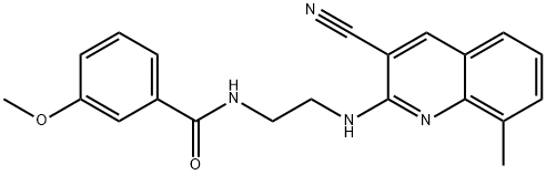 Benzamide, N-[2-[(3-cyano-8-methyl-2-quinolinyl)amino]ethyl]-3-methoxy- (9CI) Structure
