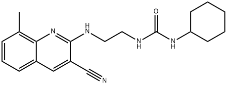 606104-86-3 Urea, N-[2-[(3-cyano-8-methyl-2-quinolinyl)amino]ethyl]-N-cyclohexyl- (9CI)