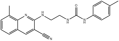 Urea, N-[2-[(3-cyano-8-methyl-2-quinolinyl)amino]ethyl]-N-(4-methylphenyl)- (9CI) Structure