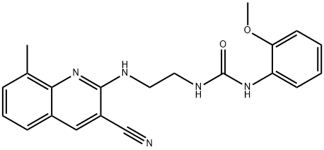 Urea, N-[2-[(3-cyano-8-methyl-2-quinolinyl)amino]ethyl]-N-(2-methoxyphenyl)- (9CI) Structure